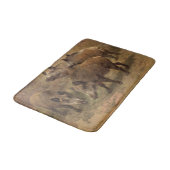 Vier wilde zwijnen op gras (door Rosa Bonheur) Badmat (Gekanteld)