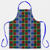 Vier willekeurige kleuren geruit schort (Voorkant)