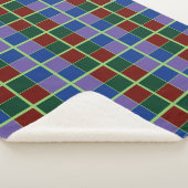 Vier willekeurige kleuren geruit sherpa deken (3/4)