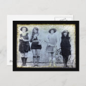 Vier winnaars van de Schoonheidswedstrijd Briefkaart (Voorkant / Achterkant)