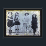 Vier winnaars van de Schoonheidswedstrijd Briefkaart<br><div class="desc">Digitale kunst van Angelandspot in 2010. Het belangrijkste afbeelding is: Titel: Vier prijswinnaars in een jaarlijks show voor schoonheid,  Washington Bathing Beach,  Washington D.C. Datum Creëer/Gepubliceerd: 1922. Middelgroot: 1 fotografische afdruk. Samenvatting: Van links naar rechts: Gay Gatley,  Eva Fridell,  Anna Neibel,  Lola Swinnerton. Bron: Bibliotheek van het Congres</div>