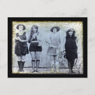 Vier winnaars van de Schoonheidswedstrijd Briefkaart