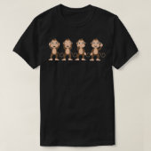Vier Wise Monkeys T-shirt (Design voorkant)