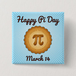 Vier Wiskunde! Draag een Happy Pi Day Vierkante Button 5,1 Cm