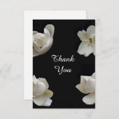 Vier witte Magnolias op Hartelijk dank Bedankkaart (Voorkant / Achterkant)