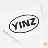 VIER "YINZ" OVALE STICKER (Envelop)