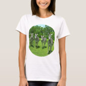 Vier zebra's in weide eenheid t-shirt (Voorkant)