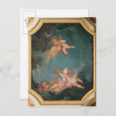 Vier zeeën in de Salle du Conseil - Winter Briefkaart (Voorkant / Achterkant)