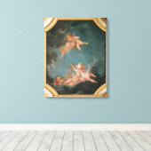 Vier zeeën in de Salle du Conseil - Winter Canvas Afdruk (Insitu (Houten vloer))