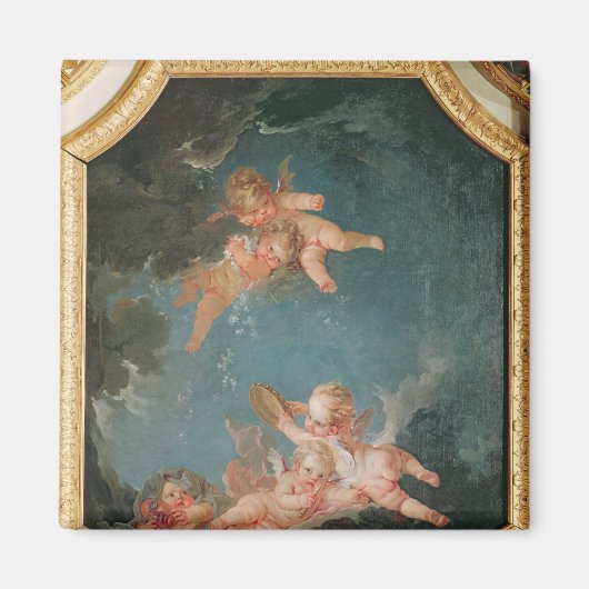 Vier zeeën in de Salle du Conseil - Winter Magneet (Voorkant)