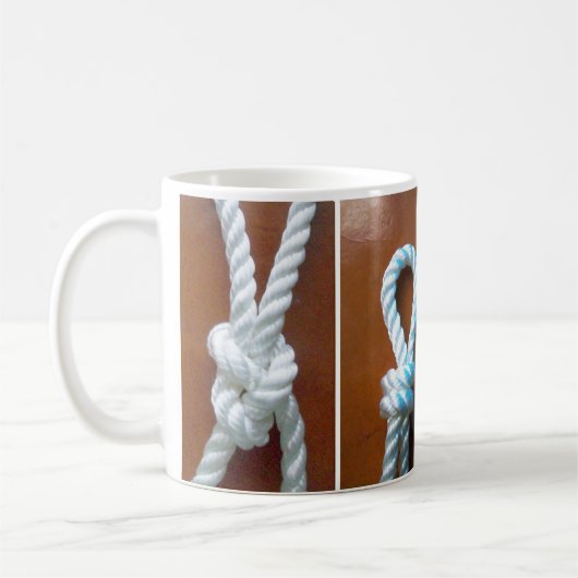 Vier zeilknoppen koffiemok (Links)