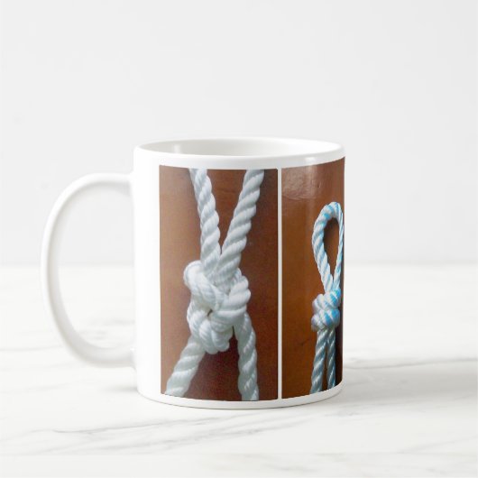 Vier zeilknoppen koffiemok (Links)