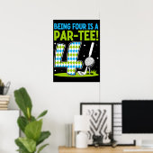 Vier zijn is een par-T-shirt! Poster (Thuiskantoor)