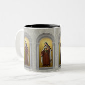 VIER ZIN. TERESA DEZE CARMELIES TWEEKLEURIGE KOFFIEMOK (Voorkant links)