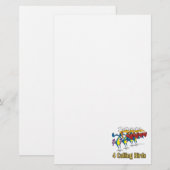 vier zingende vogels 4de vierde kerstdag briefpapier (Voorkant / Achterkant)