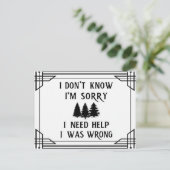 Vier zinnen die leiden tot de wijsheid briefkaart (Staand voorkant)