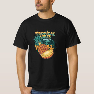 Vier zoete vibes met ananaskunstwerk t-shirt