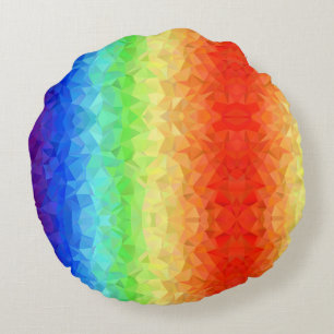 Vier zoetheid en kleur met deze Regenboog Rond Kussen