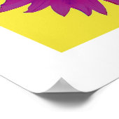 Vier zonnebloemen in kleurenPoster Poster (Hoek)