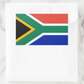VIER Zuid-Afrika Nationale Vlag Rechthoekige Sticker (Tas)