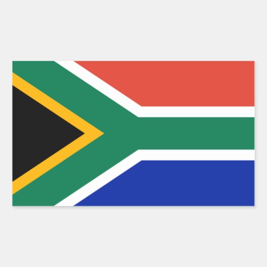 VIER Zuid-Afrika Nationale Vlag Rechthoekige Sticker (Voorkant)