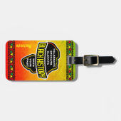 Vier Zwarte Geschiedenis Afrikaanse kaart Bagagelabel (Voorkant horizontaal)