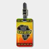 Vier Zwarte Geschiedenis Afrikaanse kaart Bagagelabel (Voorkant verticaal)