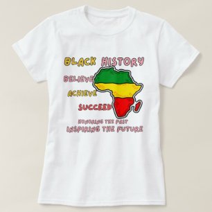 Vier zwarte geschiedenis maand, Afrikaanse vrouwen T-shirt