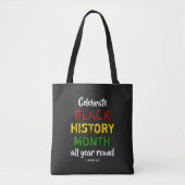 VIER ZWARTE GESCHIEDENIS MAAND BHM CHRISTELIJK BL TOTE BAG (Voorkant)