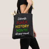 VIER ZWARTE GESCHIEDENIS MAAND BHM CHRISTELIJK BL TOTE BAG (Dichtbij)