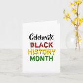 VIER ZWARTE GESCHIEDENIS MAAND  BHM KAART (Gele Bloem)