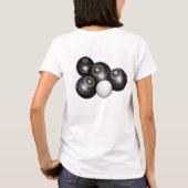 Vier zwarte groene Bowls, T-shirt (Achterkant)