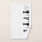 Vier zwarte katten, Louis Wain Bad Handdoek (Handdoek)
