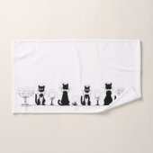 Vier zwarte katten, Louis Wain Bad Handdoek (Handdoek)