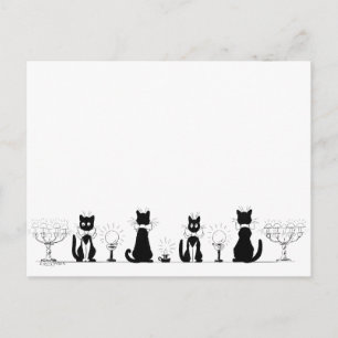 Vier zwarte katten, Louis Wain Briefkaart