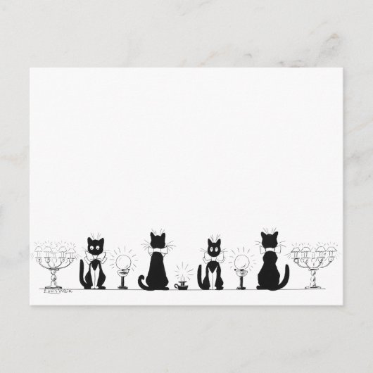 Vier zwarte katten, Louis Wain Briefkaart (Voorkant)
