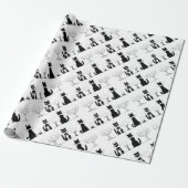 Vier zwarte katten, Louis Wain Cadeaupapier (Uitgerold)