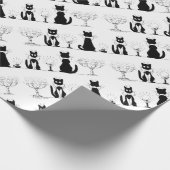 Vier zwarte katten, Louis Wain Cadeaupapier (Hoek)