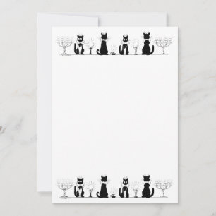 Vier zwarte katten, Louis Wain Kaart