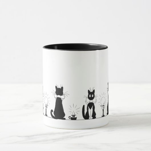 Vier zwarte katten, Louis Wain Mok (Midden)