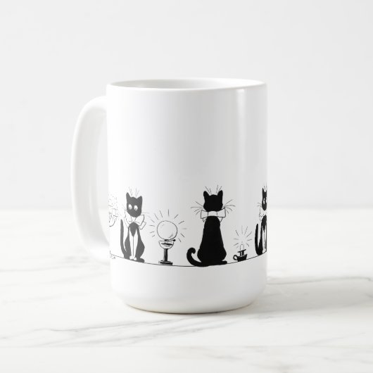 Vier zwarte katten, Louis Wain Mok (Voorkant links)