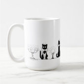 Vier zwarte katten, Louis Wain Mok (Links)