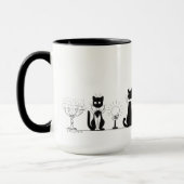 Vier zwarte katten, Louis Wain Mok (Links)