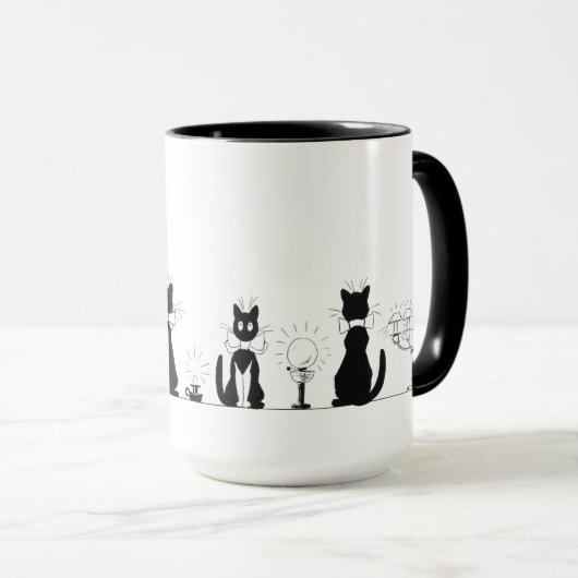 Vier zwarte katten, Louis Wain Mok (Voorkant rechts)