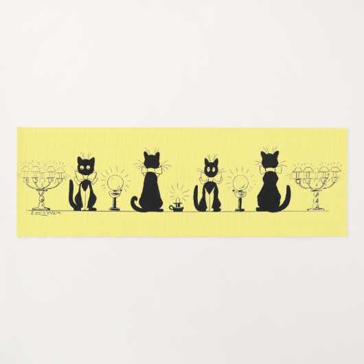 Vier zwarte katten, Louis Wain Yogamat (Voorkant (horizontaal))