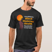 Vier ZWARTE MATERNALE GEZONDHEID T-shirt (Voorkant)