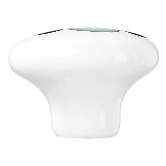 Vier zwarte  wandelbalken, keramische knop (Zijkant)