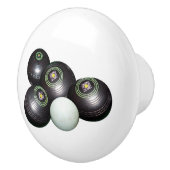 Vier zwarte  wandelbalken, keramische knop (Rechts)