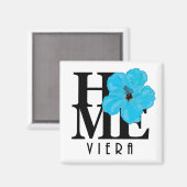 Viera HOME Blue Hibiscus Magneet (Voorkant / Achterkant)