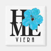 Viera HOME Blue Hibiscus Magneet (Voorkant)